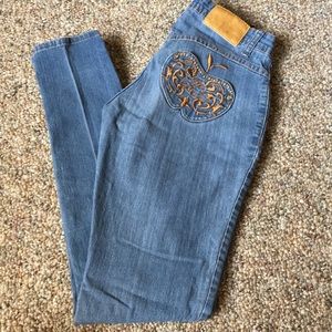 Apple Bottom medium wash skinny jeans